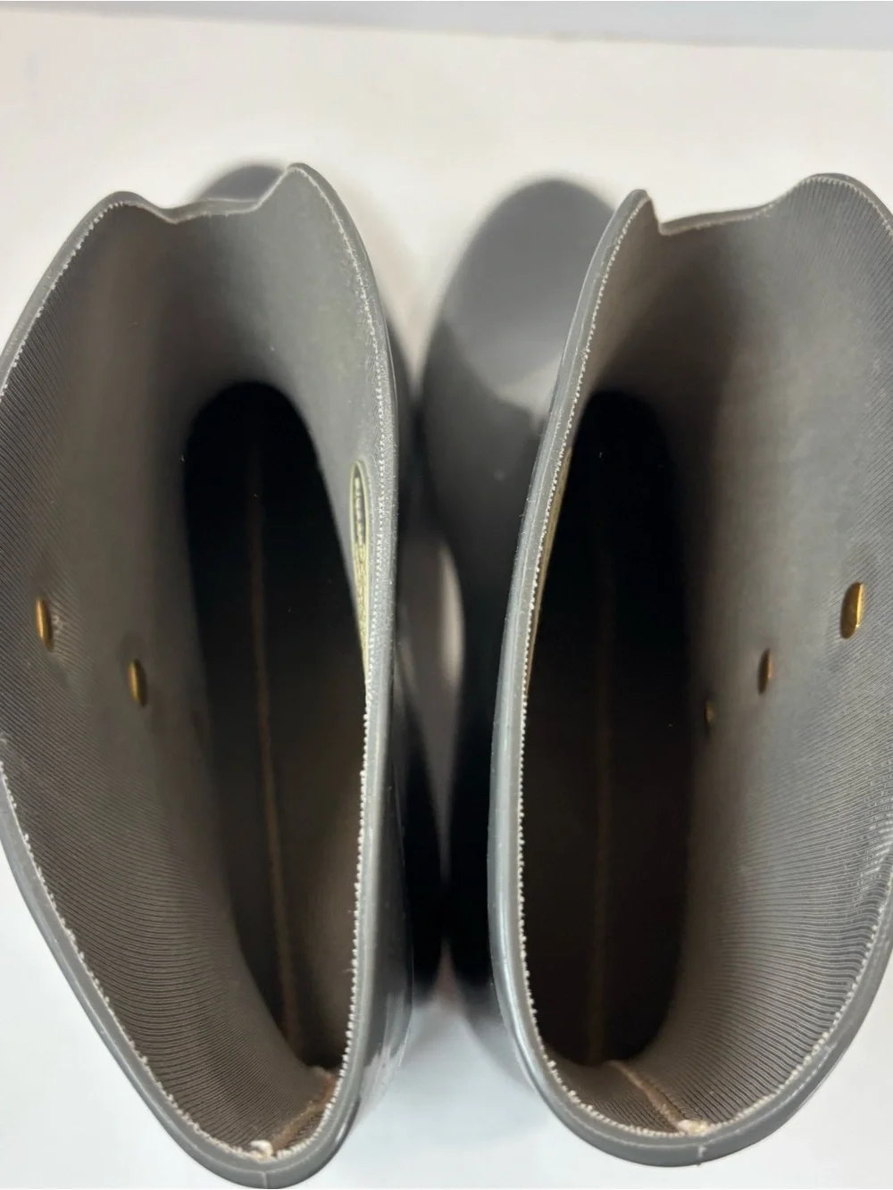 Vivienne Westwood Melissa Wellies Gray Ankle Rain Boots w/ Logo Buttons US 10